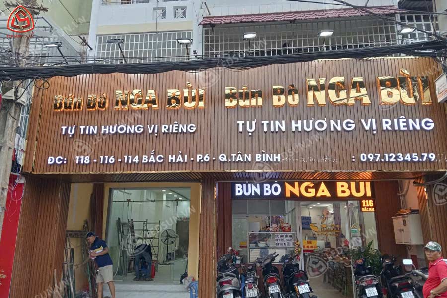 bảng hiệu lam nhôm