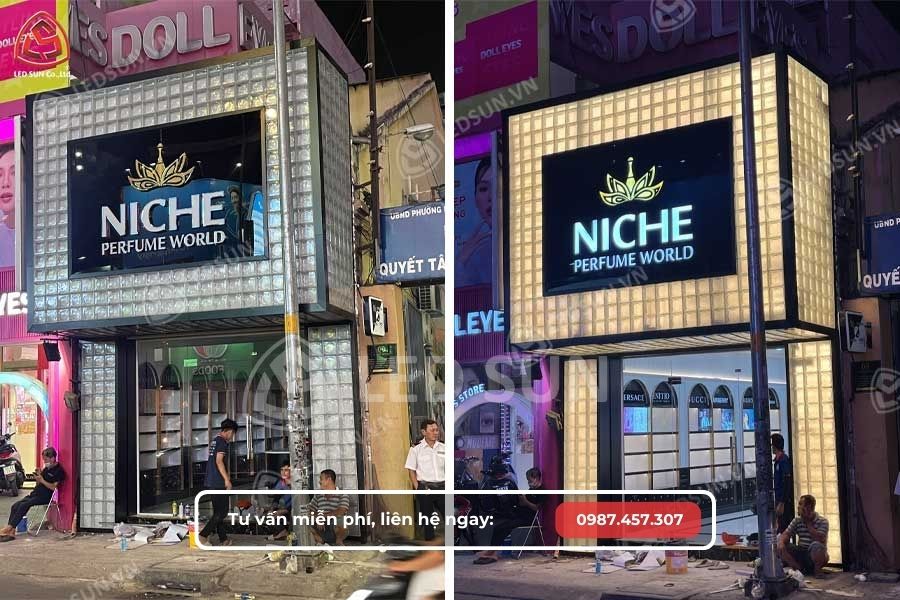 Mẫu bảng hiệu shop nước hoa Niche