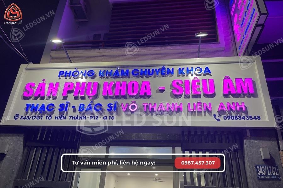 Mẫu bảng hiệu phòng khám phụ khoa