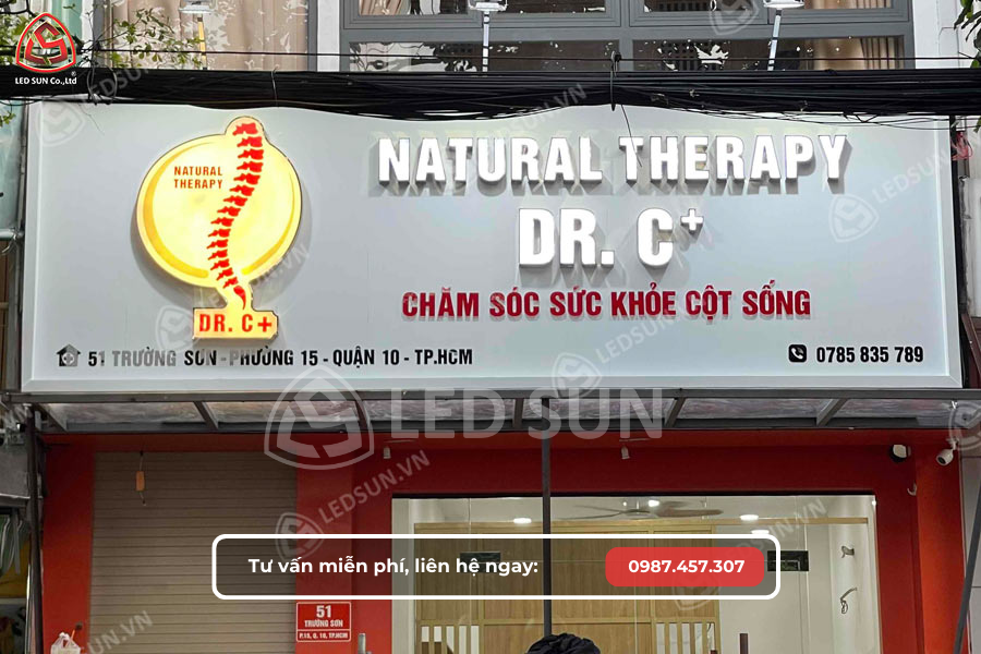 mẫu bảng hiệu phòng khám cột sống