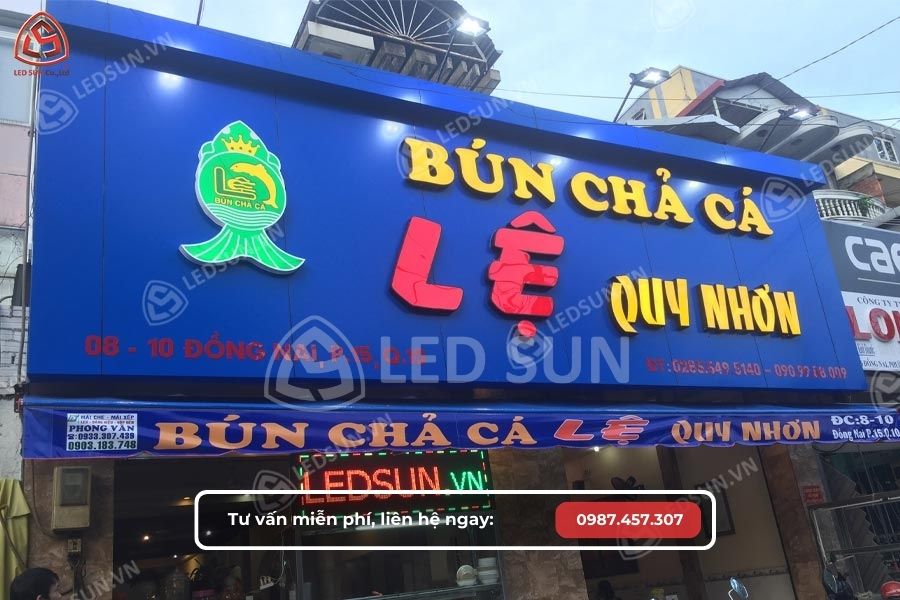 Mẫu bảng hiệu quán bún 