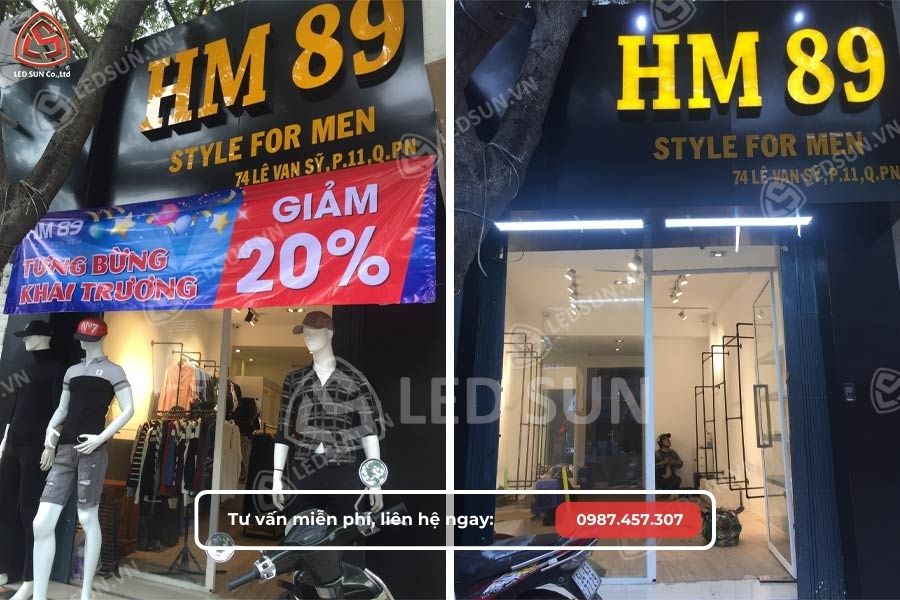 Mẫu bảng hiệu shop thời trang 