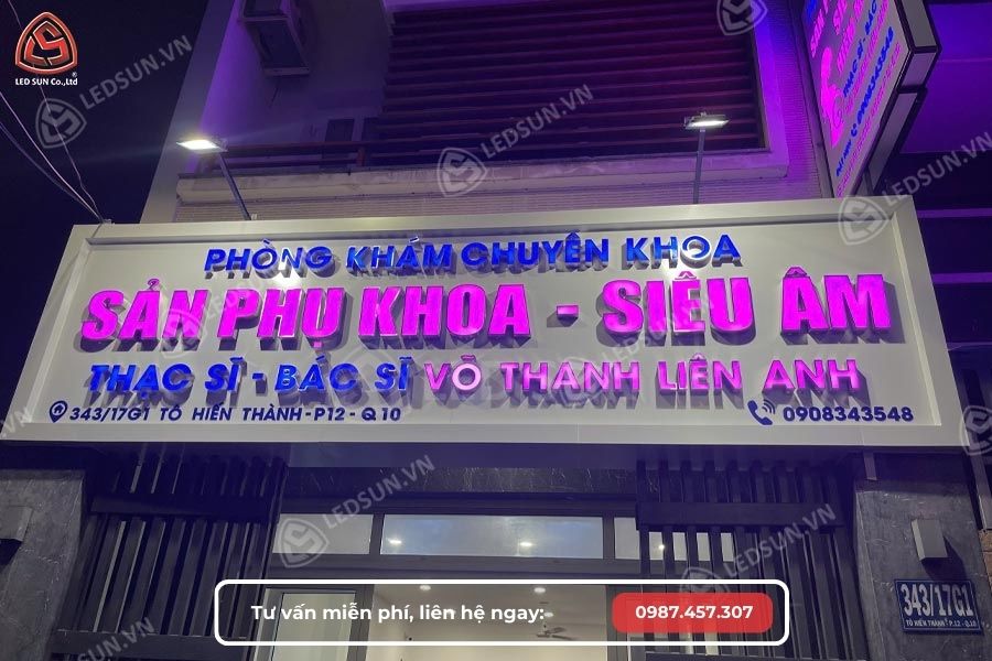 bảng hiệu phòng khám bằng alu