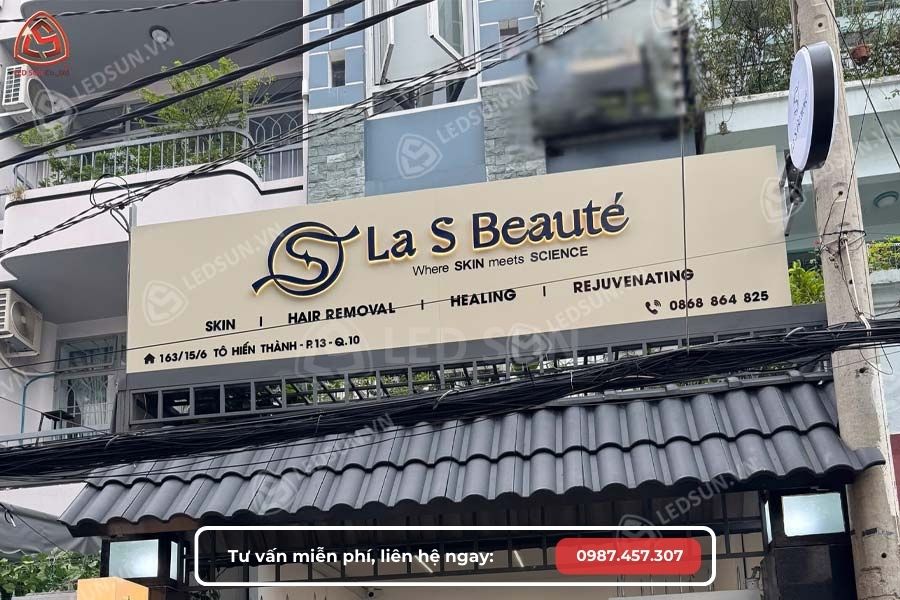 bảng hiệu spa bằng alu