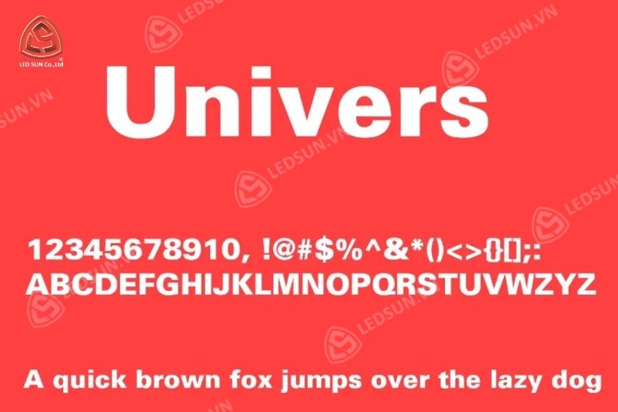 Font chữ quảng cáo Việt hóa Univers