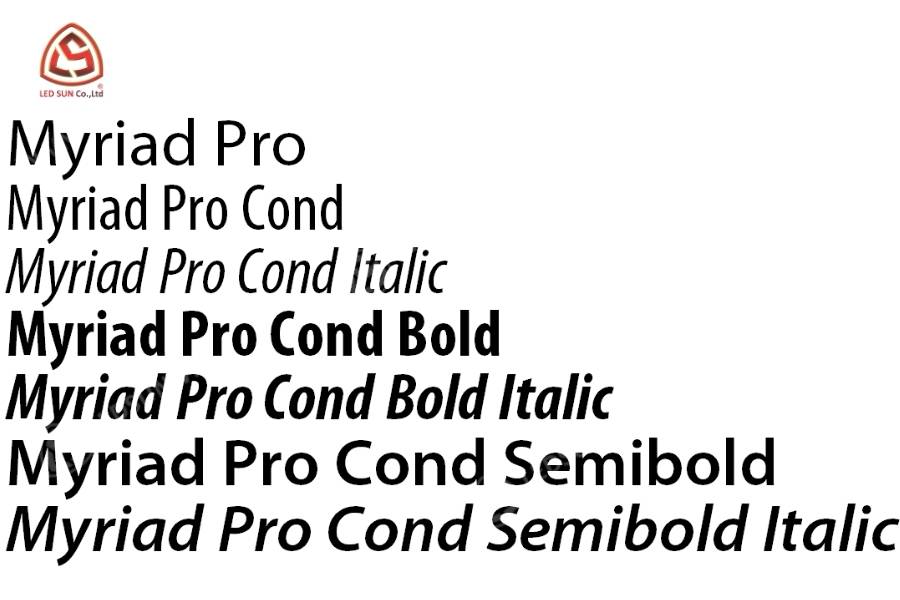 Font chữ quảng cáo đẹp​ Myriad Pro